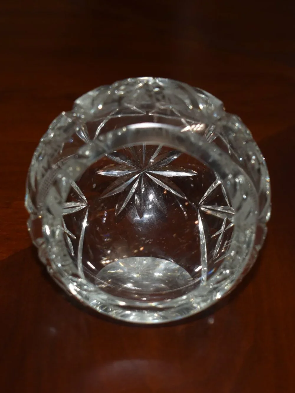 Lead Crystal Orb Tealight Candle Holder